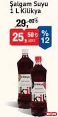 KİLİKYA ŞALGAM SUYU 1 L fiyat ve kampanya bilgisi